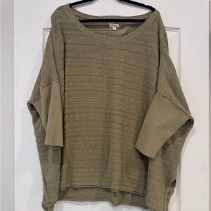 Anthropologie Pilcro Textured Dolman Sleeve Shirt Green XL